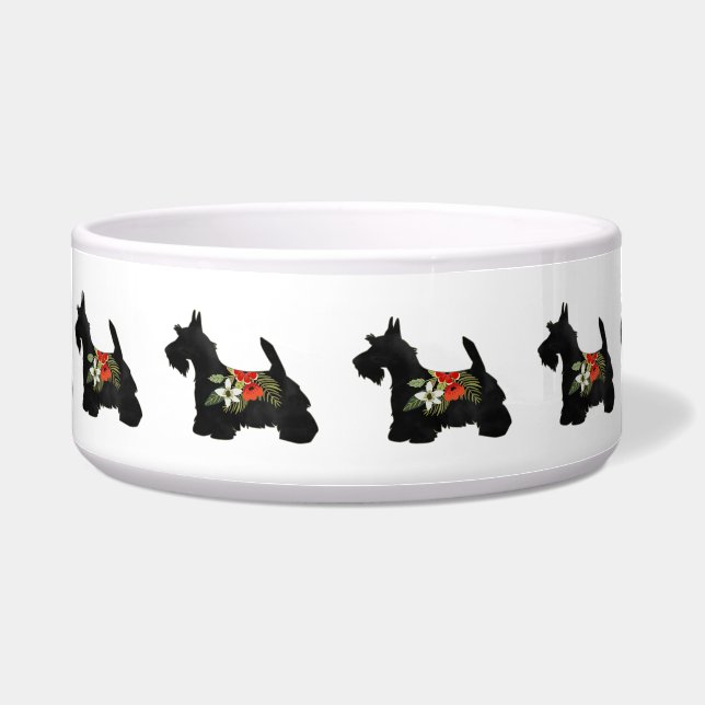 Scottie Dog Breed Boho Silhouette Napf (Vorderseite)