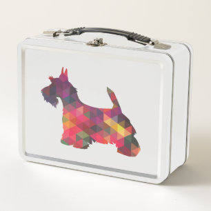 Scottie Dog Breed Geo Silhouette Multi Metall Brotdose