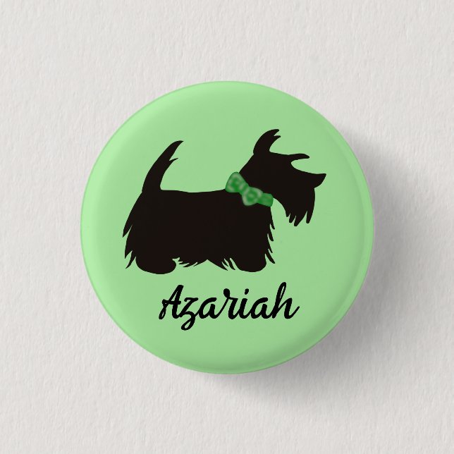 Scottie dog Button, Schottischer Terrier Button (Vorderseite)