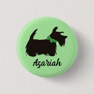 Scottie dog Button, Schottischer Terrier Button