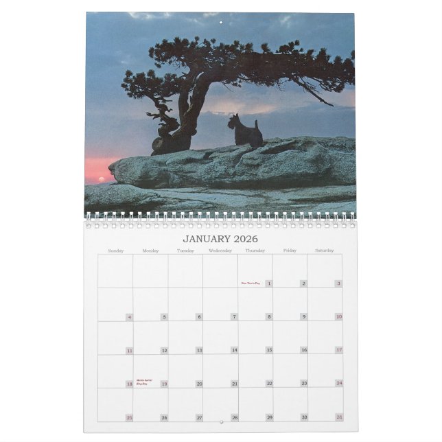Scottie Dog Calendar Kalender (Jan 2026)