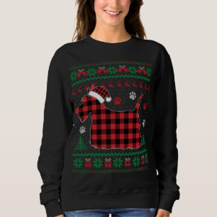 Scottie Dog Christmas Pajama Red Kariert Scottish  Sweatshirt