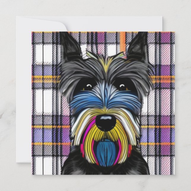 Scottie Dog Feiertagskarte (Vorderseite)