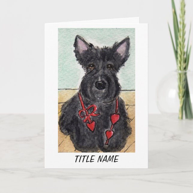 Scottie Dog Geburtstagskarte Personalisieren Karte (Vorderseite)