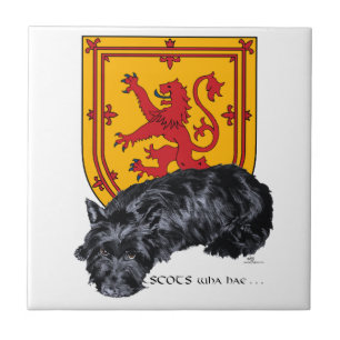 Scottie Dog Lion Rampant Flagge Fliese