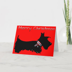 Scottie Dog "Merry Christmas" Grußkarte Karte