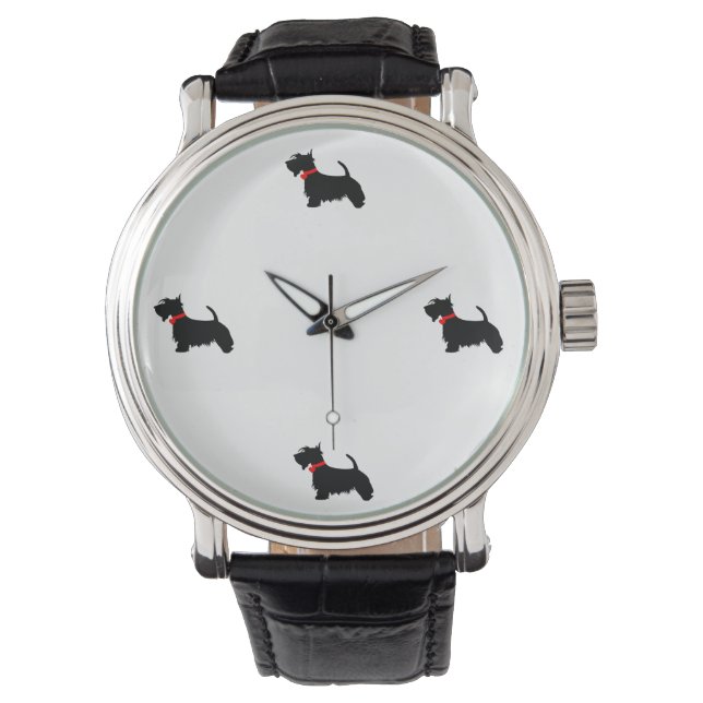 Scottie dog mist Vintage Uhr (Vorderseite)