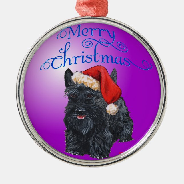 Scottie Dog Ornament Aus Metall (Vorne)