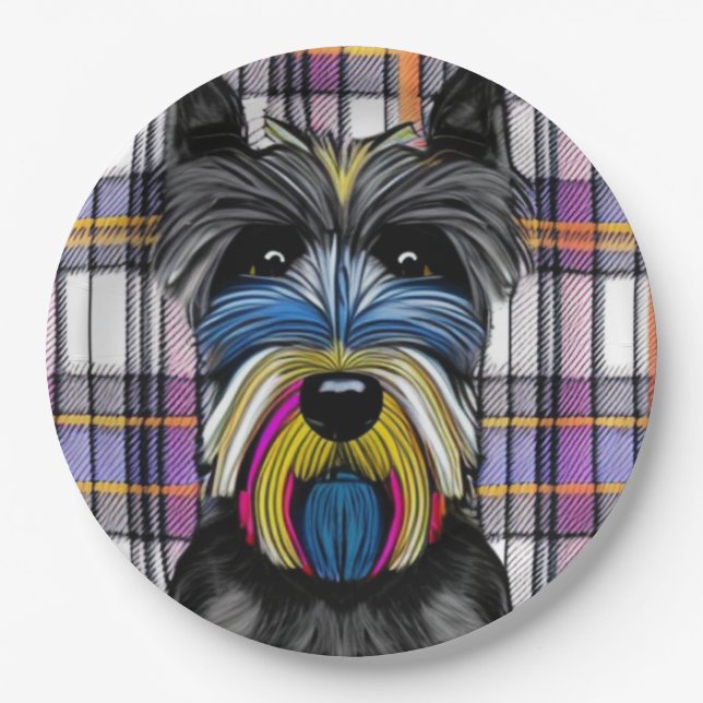 Scottie Dog Pappteller (Vorderseite)