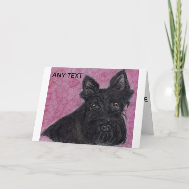 Scottie dog Personalisierte Grußkarte Geburtstag Karte (Vorderseite)