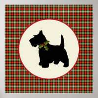 Scottie Dog Scotch Kariert Weihnachtsfeiertag Hund