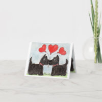 Scottie Dog Scottish Terrier art Notecard