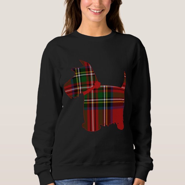 Scottie Dog Scottish Terrier Royal Stewart Sweatshirt (Vorderseite)