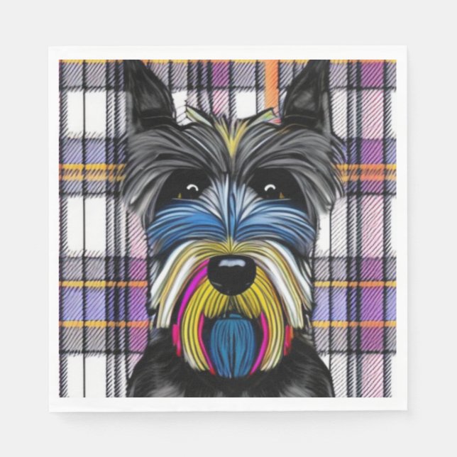 Scottie Dog Serviette (Vorderseite)