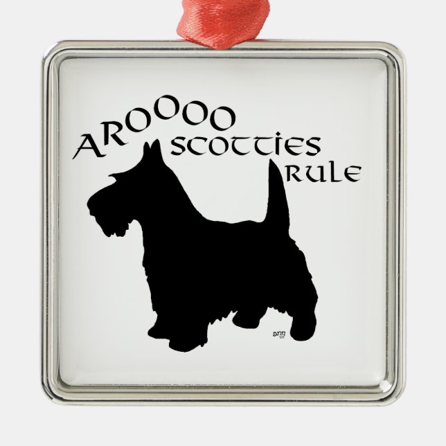 Scottie Dog Silhouette Ornament (Vorne)