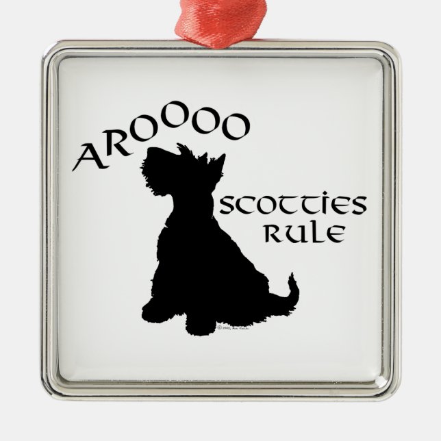 Scottie Dog Silhouette Ornament (Vorne)