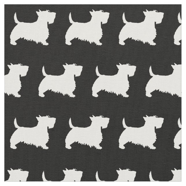 Scottie Dog Silhouette Pet Scotty Stoff (Nahaufnahme)