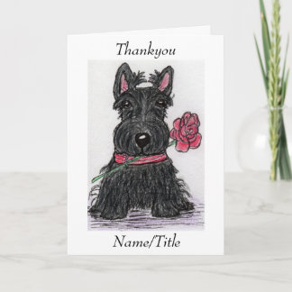 Scottie Dog Thankyou card Freund Hund sitzen etc Dankeskarte