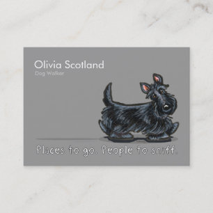 Scottie Dog Walking Pet Business Cards Visitenkarte