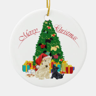 Scottie-Dogs-Christbaumschmuck Keramikornament