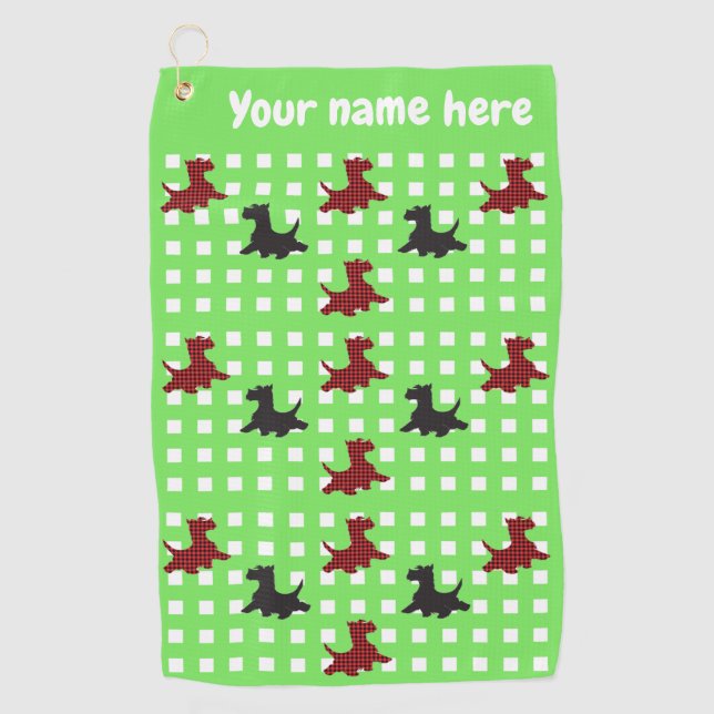 Scottie Dogs Golfhandtuch (Vorderseite)