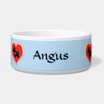 Scottie-Herz-personalisierte Hundeschüssel