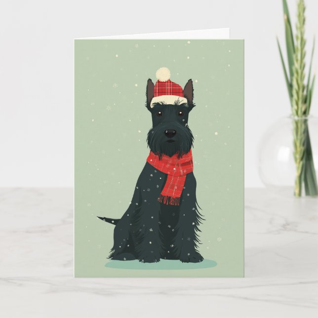 Scottie Holiday Keepsake Karte (Vorderseite)