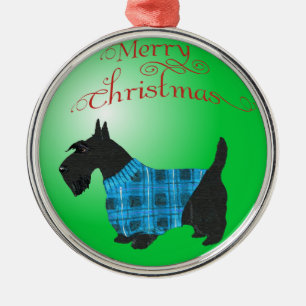 Scottie-Hund-Anhänger Silbernes Ornament