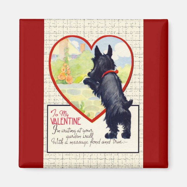 Scottie-Hund Valentinstag Scottish Terrier Magnet (Vorne)
