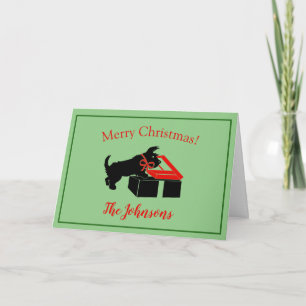 Scottie-Hund-Weihnachtskarten innen leer Terrier Karte