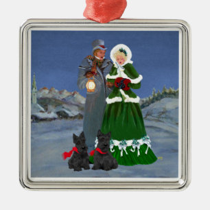 Scottie Hunde Familienornament Ornament Aus Metall