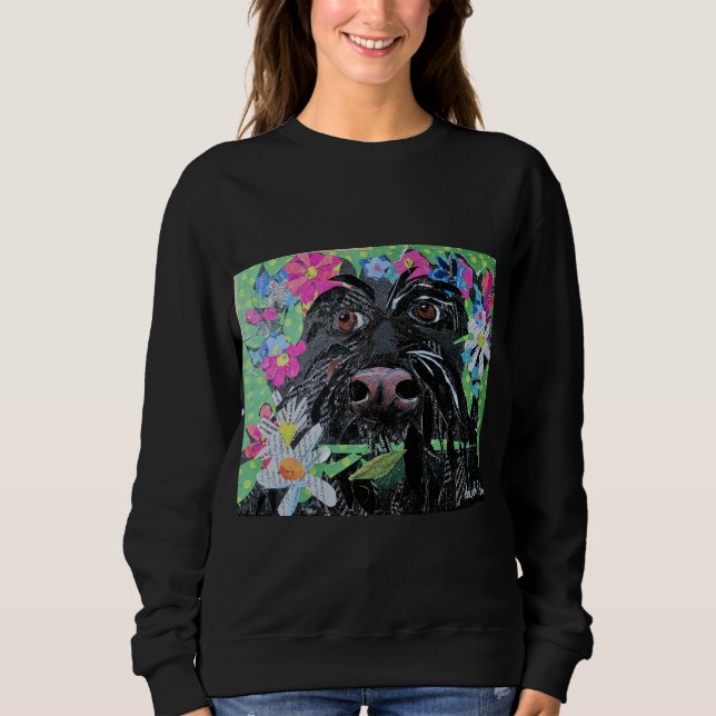 Scottie im Garten Sweatshirt (Vorderseite)