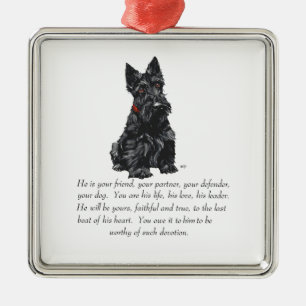 Scottie Keepake Ornament Aus Metall