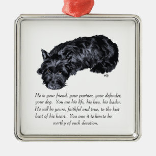 Scottie Keepake Ornament Aus Metall