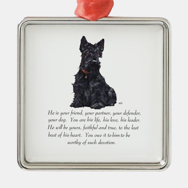Scottie Keepake Ornament - MALE (Vorne)