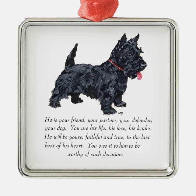Scottie Keepake Ornament - MALE (Vorne)