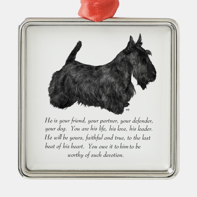 Scottie Keepake Ornament - MALE (Vorne)