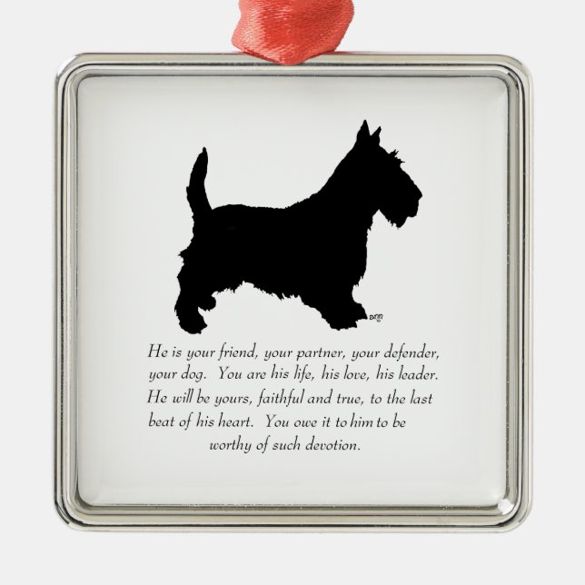 Scottie Keepake Ornament - MALE Dog (Vorne)