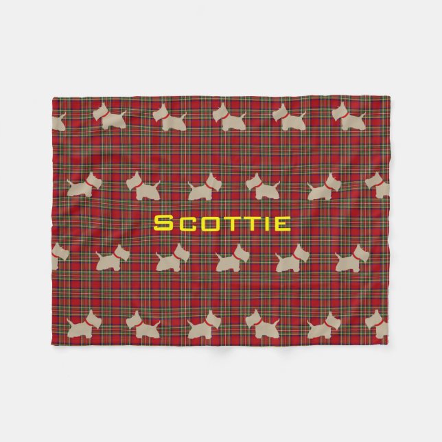 Scottie keine 8 Wheaten Fleecedecke (Vorderseite (Horizontal))