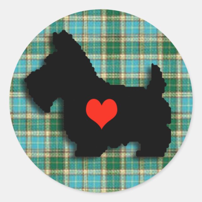 Scottie Liebe Heart Sticker (Vorderseite)