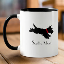 Scottie Mama Fun Vintag Dog Individuelle Name Red