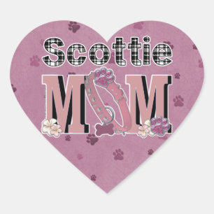 Scottie MAMA Herz-Aufkleber