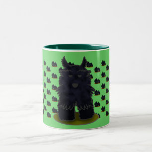 Scottie-Muster-Tasse Zweifarbige Tasse