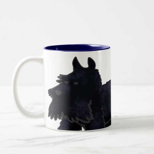 Scottie-Nahaufnahme Zweifarbige Tasse (Links)