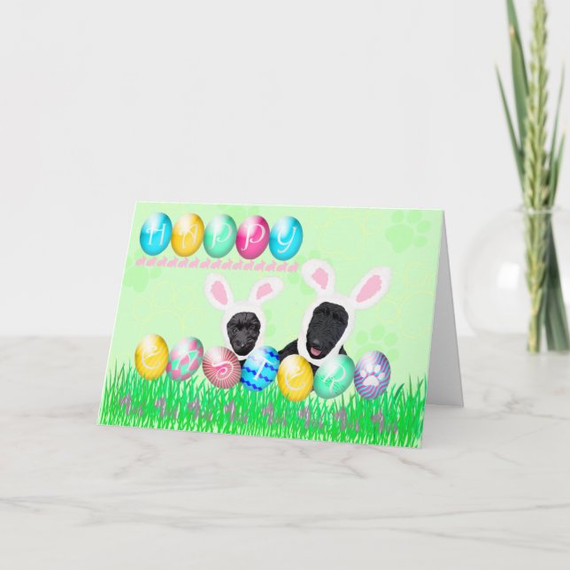 Scottie Oaster Feiertagskarte (Vorderseite)