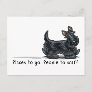 Scottie People zum Sniff Postkarte