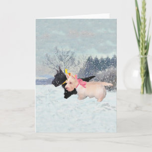 Scottie Pups Feiertagskarte