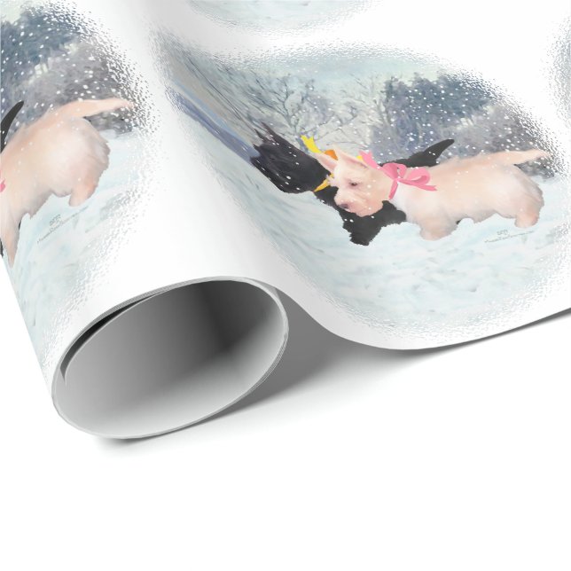Scottie Pups Geschenkpapier (Rolleneckpunkt)
