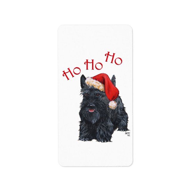 Scottie Santa Stickers! Adressaufkleber (Vorne)
