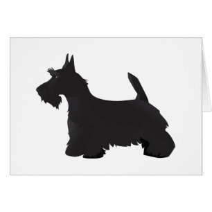 Scottie Scottish Terrier Dog Breed Silhouette Card